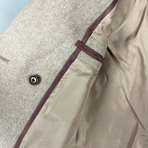 J. Crew Melton Wool Blend  Pea Coat Women 4T 4 Tall Beige Lined Classic Preppy - Picture 3 of 16